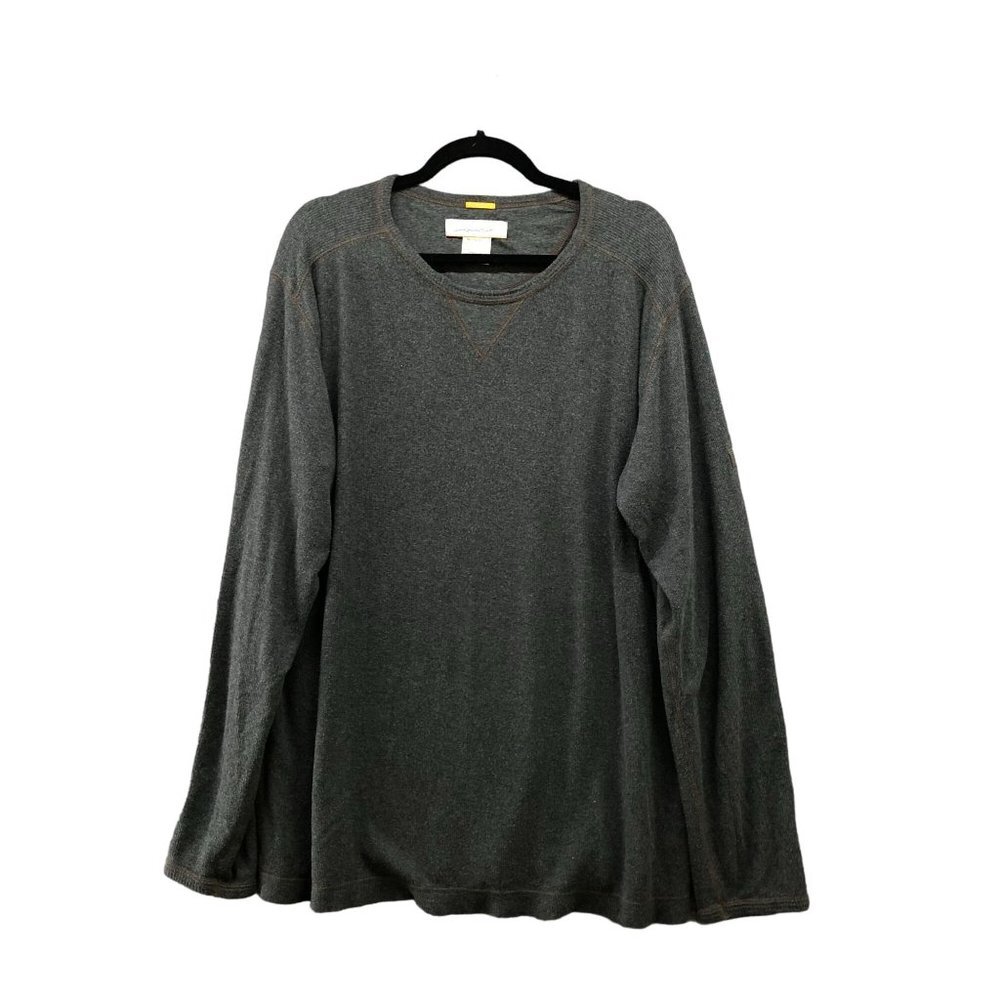 Quiksilver Editions‎ Long Sleeve T Shirt Mens L Gray Crewneck Thermal